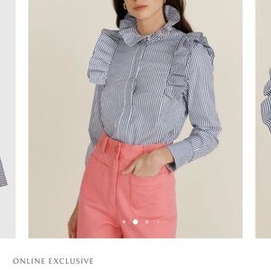 Mizou Shirt - Navy Stripes